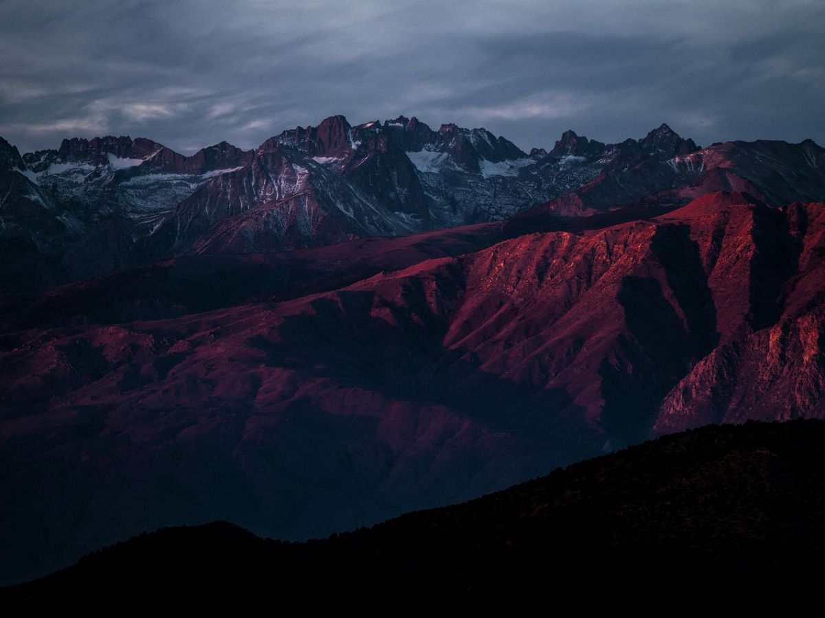 aerial photo of brown moutains